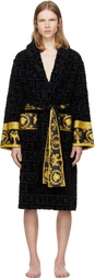 Versace Black 'I Heart Baroque' Bathrobe