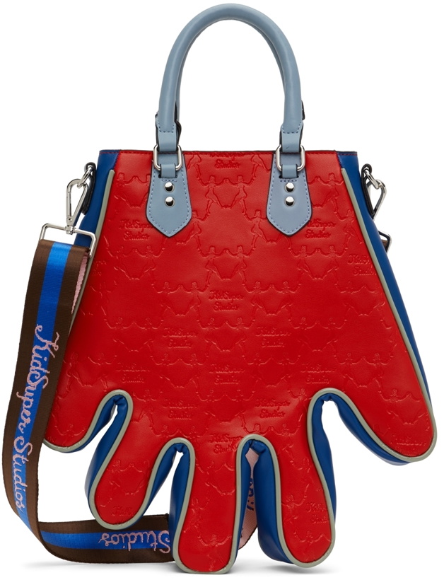 Photo: Kid Super Red & Beige Hand Bag