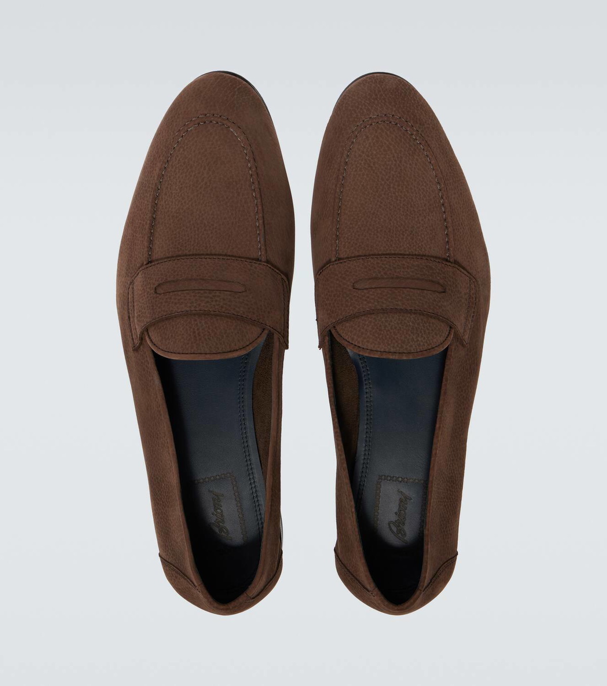 Brioni Appia leather penny loafers