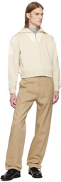 Karmuel Young Beige Rectangle XY-Plane Jeans