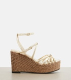 Jimmy Choo Nyra braided leather espadrille wedges