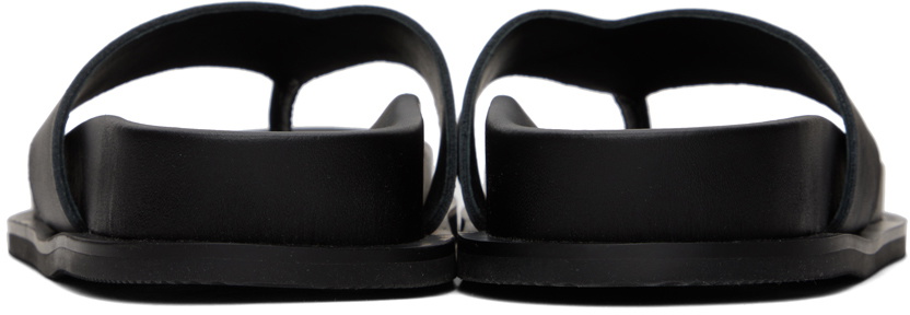 ST. AGNI Black Thong Slides