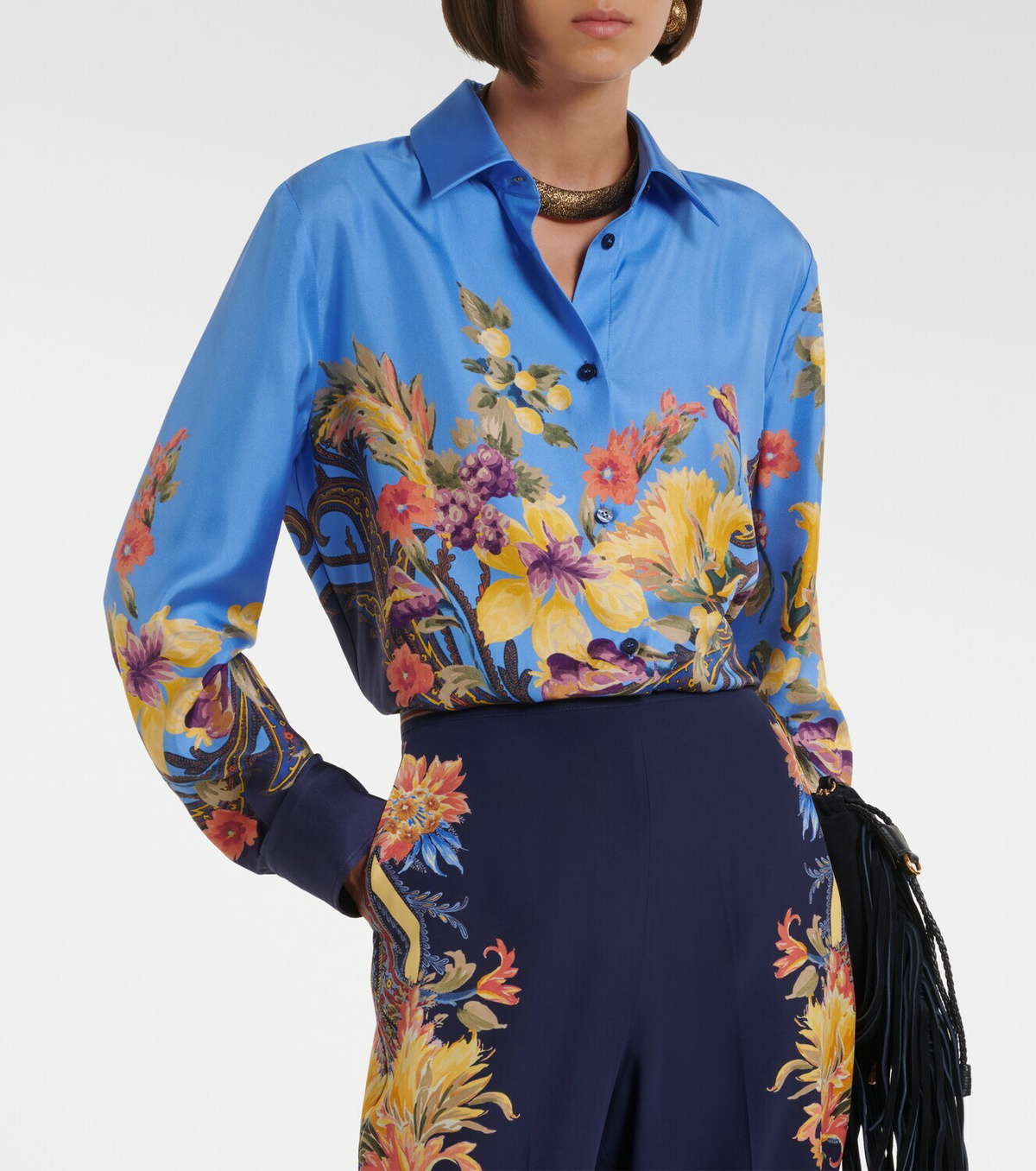 Etro Floral silk shirt