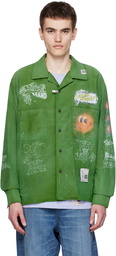 Miharayasuhiro Green Distressed Shirt