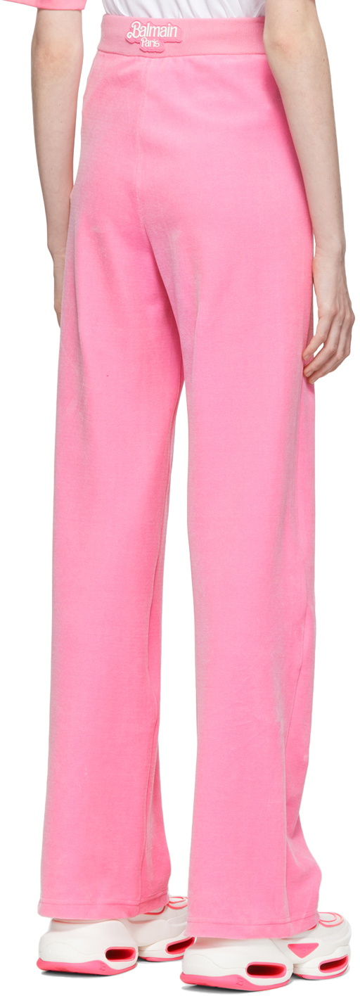 Balmain x Barbie - Knit Leggings with Light Pink Balmain Monogram