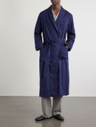 Derek Rose - Nelson 109 Printed Cotton Robe - Blue