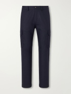 Mr P. - Straight-Leg Wool-Flannel Cargo Trousers - Blue