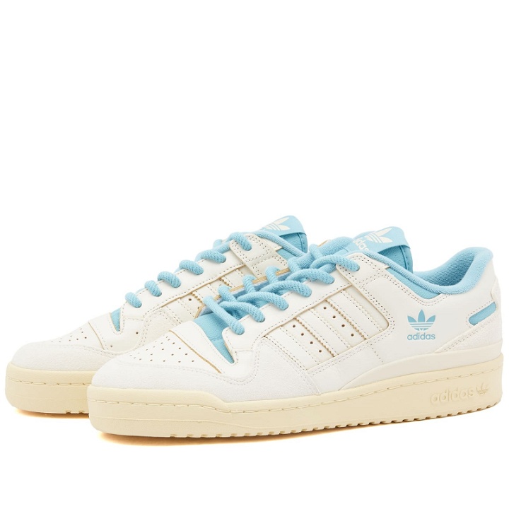 Photo: Adidas Men's Forum 84 Low CL Sneakers in Off White/Cream White
