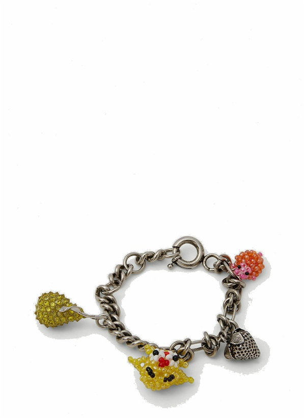 Photo: Beaded Charms Bracelet in Silver