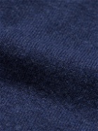 Kingsman - Wade Merino Wool and Cashmere-Blend Half-Zip Sweater - Blue
