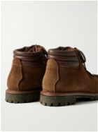 Yuketen - Vittore Shearling-Lined Leather-Trimmed Suede Boots - Brown