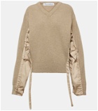 JW Anderson Gathered wool-blend sweater