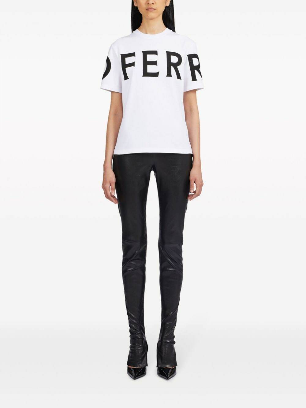 Tシャツ・カットソー FERRAGAMO SS25 Pannelli shirt (780916 STONE) FERRAGAMO - Logo Cotton T-shirt Salvatore Ferragamo