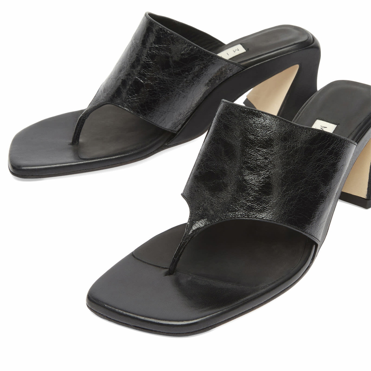 MIISTA Women's Ernie Thonge Sandals in Black
