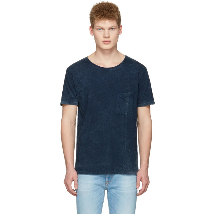 Photo: Nudie Jeans Indigo Ove Marble T-Shirt