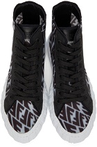 Fendi Black & Transparent FF Vertigo 'Fendi Force' High-Top Sneakers