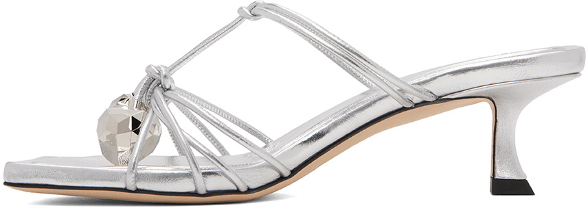 Jimmy Choo Silver Jemma 50 Mules Jimmy Choo