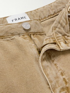FRAME - Straight-Leg Panelled Cotton-Canvas Trousers - Brown