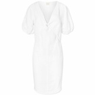 Deiji Studios Women's Tie Seamed Linen Mini Dress in White