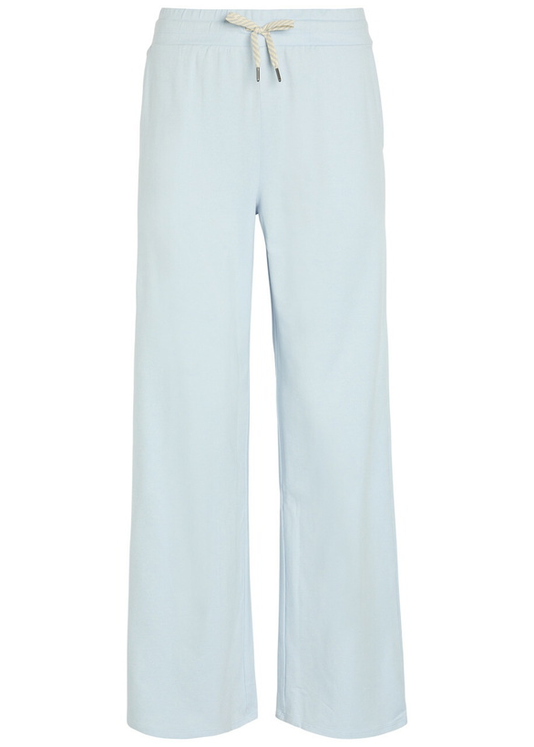 Photo: Vuori Halo Essential Wide-leg Jersey Sweatpants Light Blue