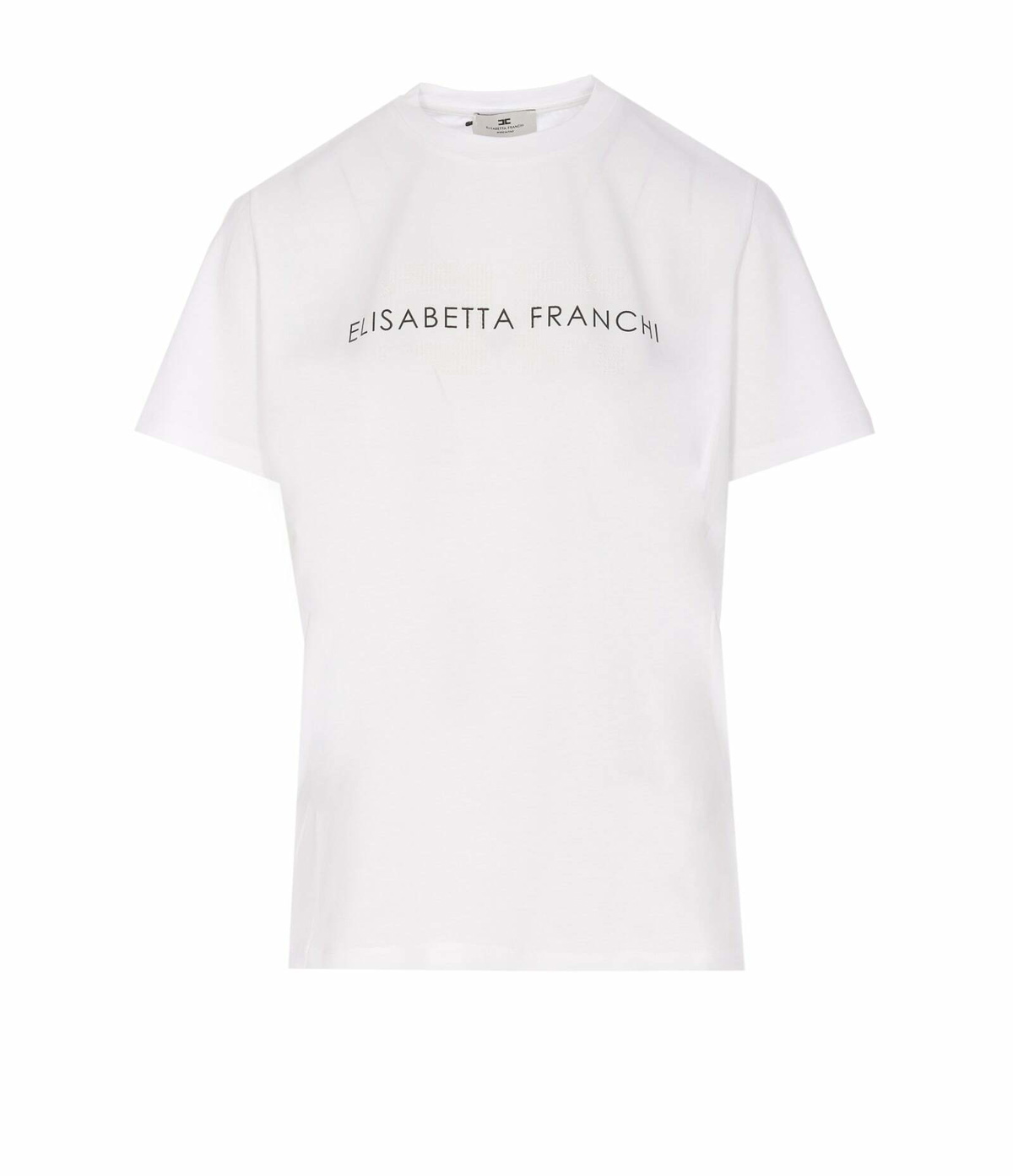 Tシャツ・カットソー ELISABETTA FRANCHI ette shirt with charms and logo Elisabetta Franchi Logo-Charm Cotton T-Shirt In Black - 50