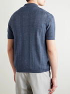 Brunello Cucinelli - Striped Linen and Cotton-Blend Shirt - Blue