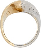 Maison Margiela Gold & Silver Twisted Logo Ring