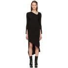 Neil Barrett Black Spiral Knit Dress