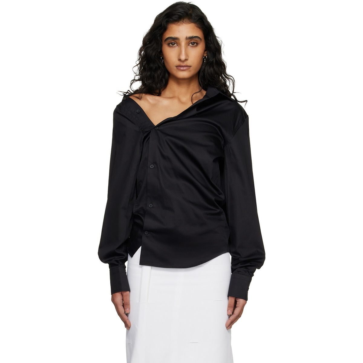 HODAKOVA Black Asymmetric Shirt