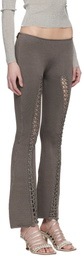 Isa Boulder Gray Suture Front Lounge Pants