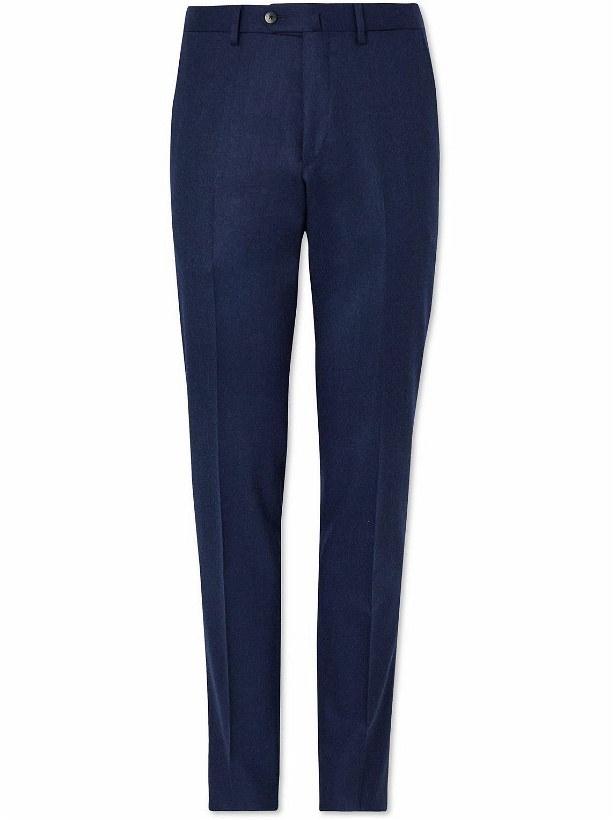 Photo: Caruso - Straight-Leg Wool-Flannel Suit Trousers - Blue