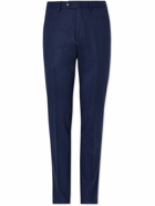Caruso - Straight-Leg Wool-Flannel Suit Trousers - Blue