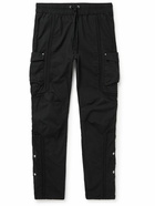 John Elliott - Vintage Frame Tapered Cotton Drawstring Cargo Trousers - Black