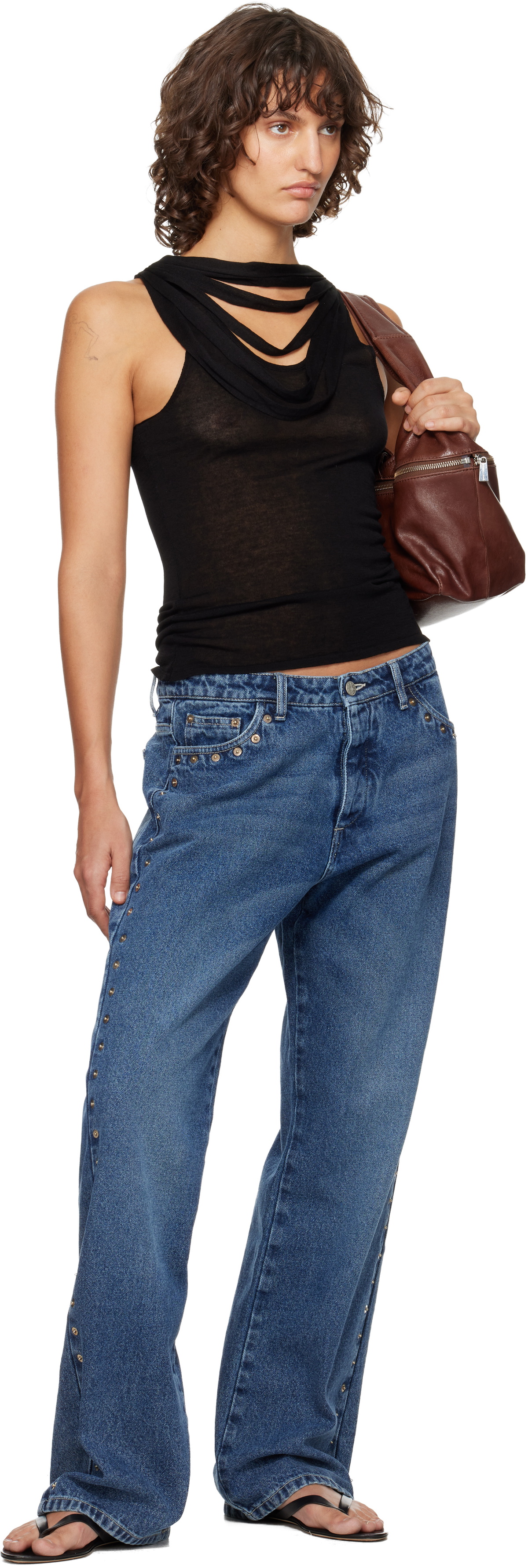 Paloma Wool Black Oliveti Tank Top