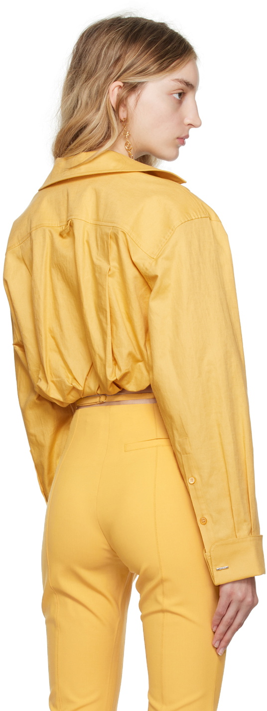 Jacquemus Yellow Le Raphia 'La Chemise Machou' Shirt
