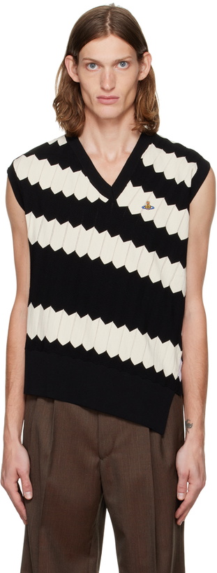 Photo: Vivienne Westwood White & Black Chevron Vest