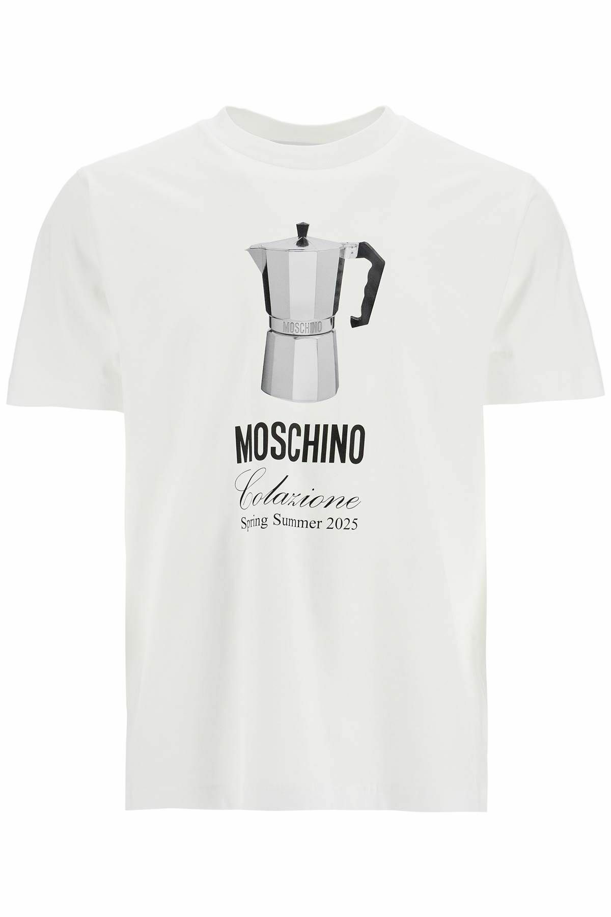 Moschino White Croissant Necklace T-Shirt