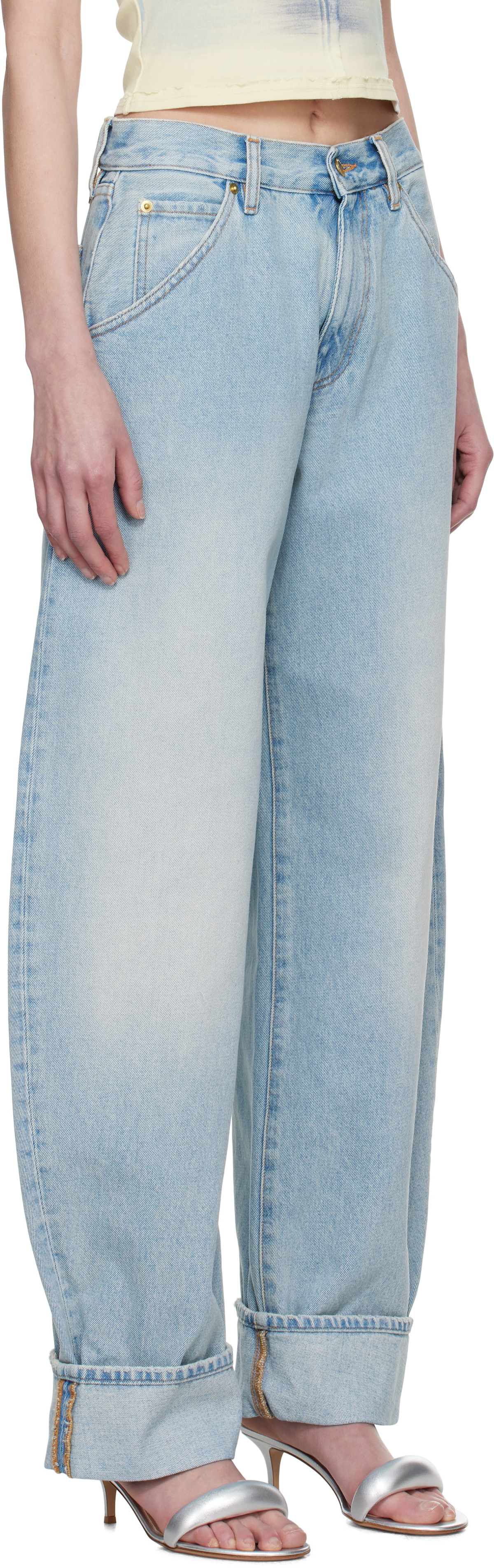 DARKPARK Blue Khris Barrel Leg Jeans