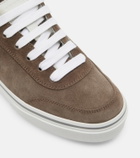 Brunello Cucinelli Monili shearling-trimmed suede sneakers