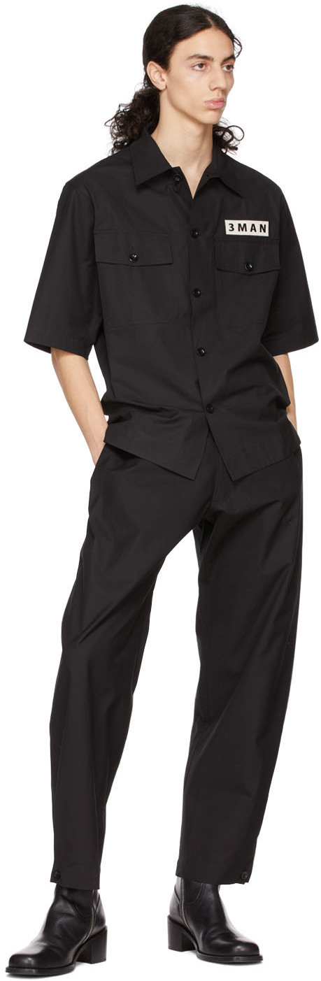 3MAN Black Cotton Shirt
