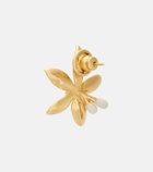 Oscar de la Renta Orange Blossom enamel earrings