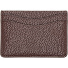 GANNI Brown Grained Card Holder