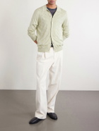 PIACENZA 1733 - Pointelle-Knit Silk and Cotton-Blend Cardigan - Green