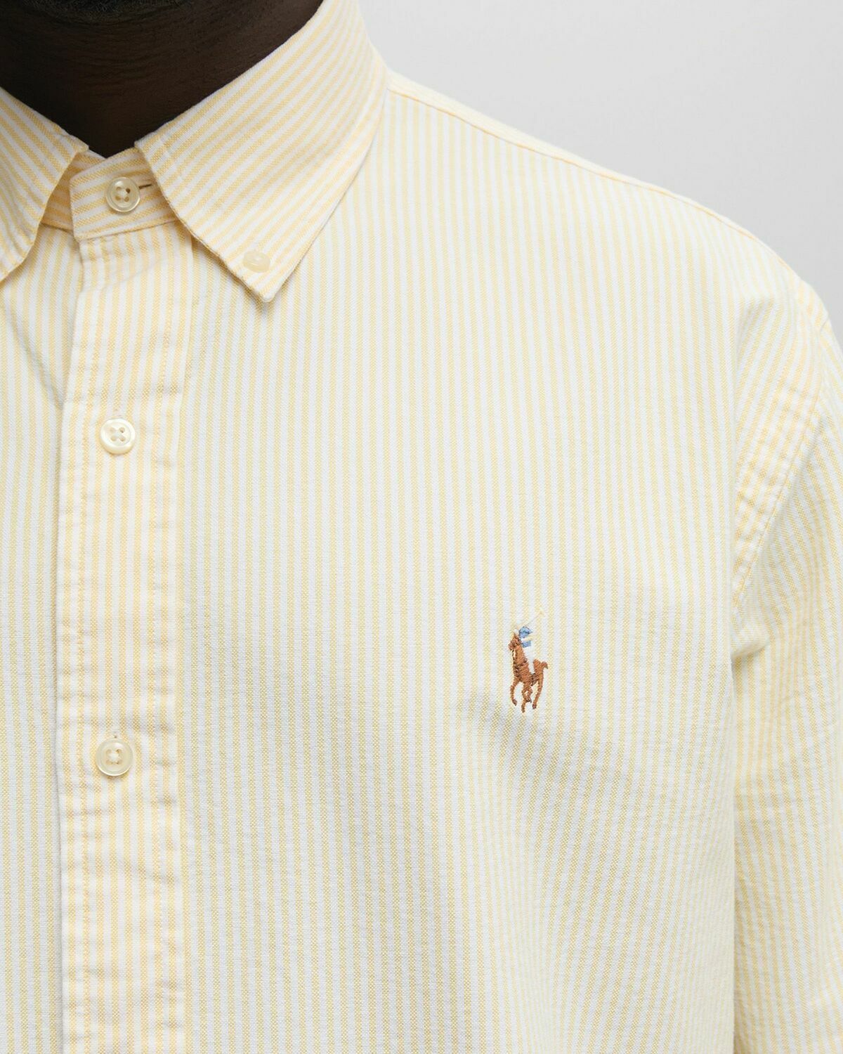 Polo Ralph Lauren SPORT SHIRT Beige Mens Longsleefe Polo Ralph Lauren
