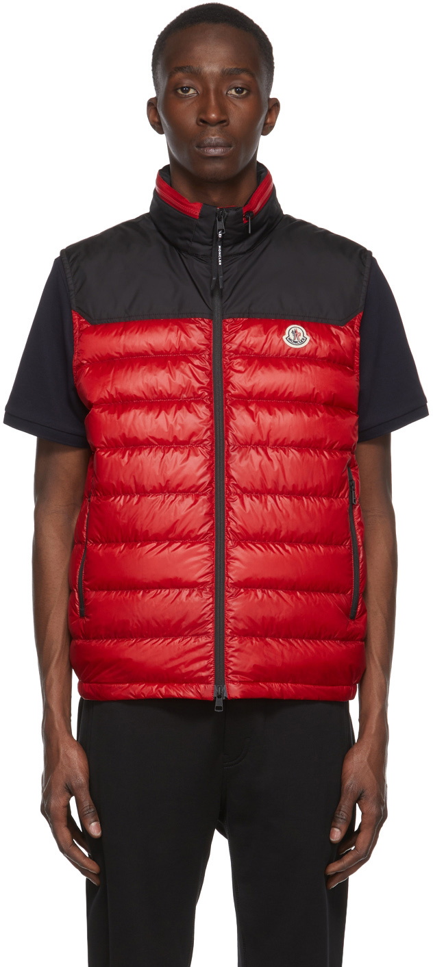 Moncler Red Ortac Down Vest Moncler