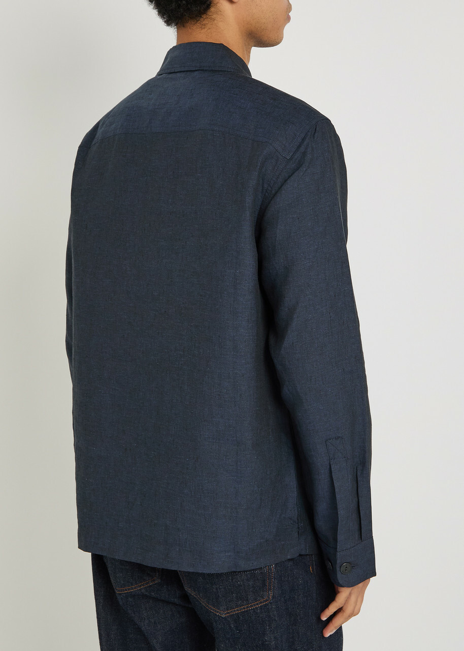 Belstaff Forge Linen Jacket Navy