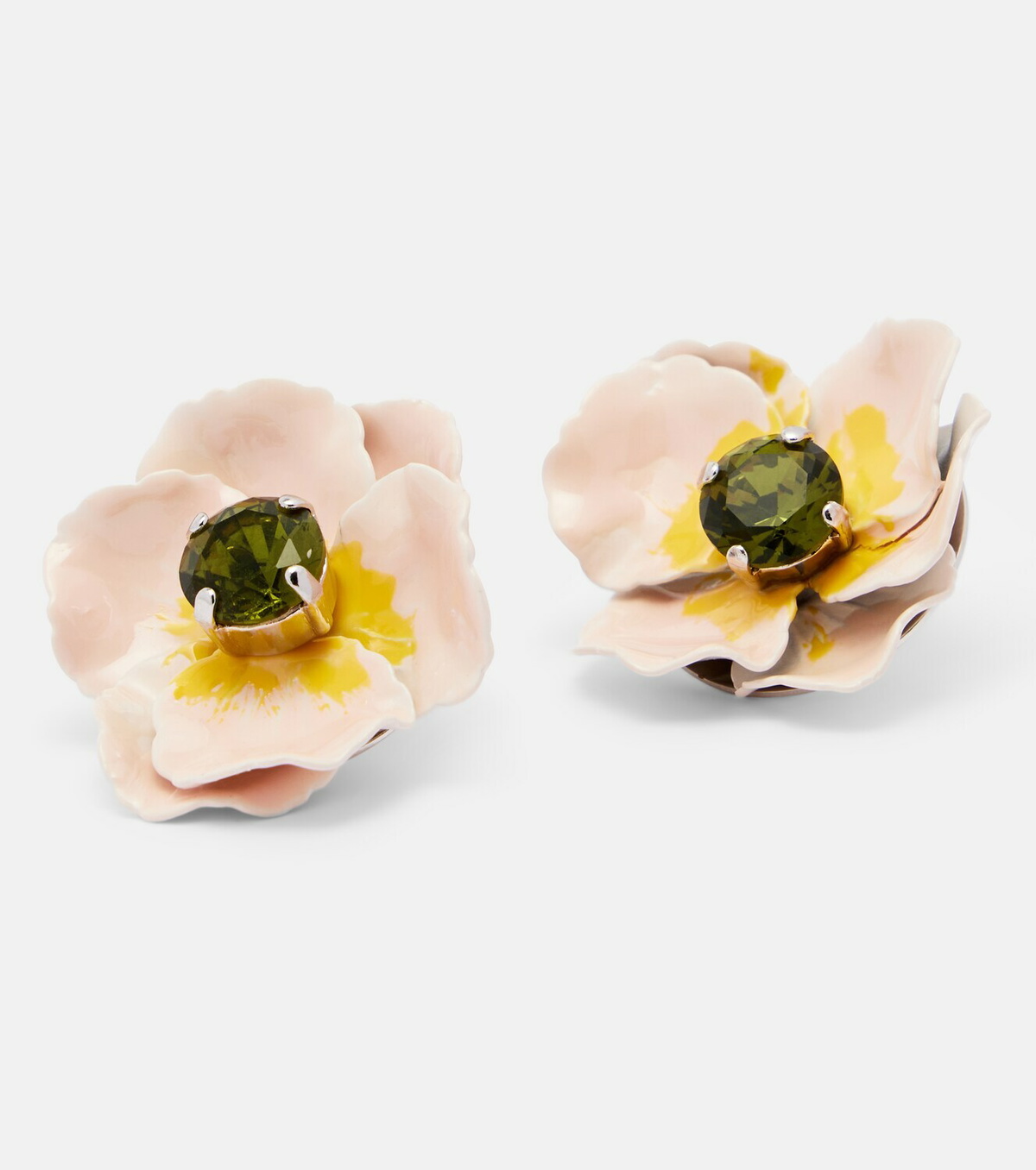 Simone Rocha Blooming Poppy embellished earrings