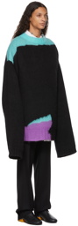 Raf Simons Black Oversized Boiled Sweater