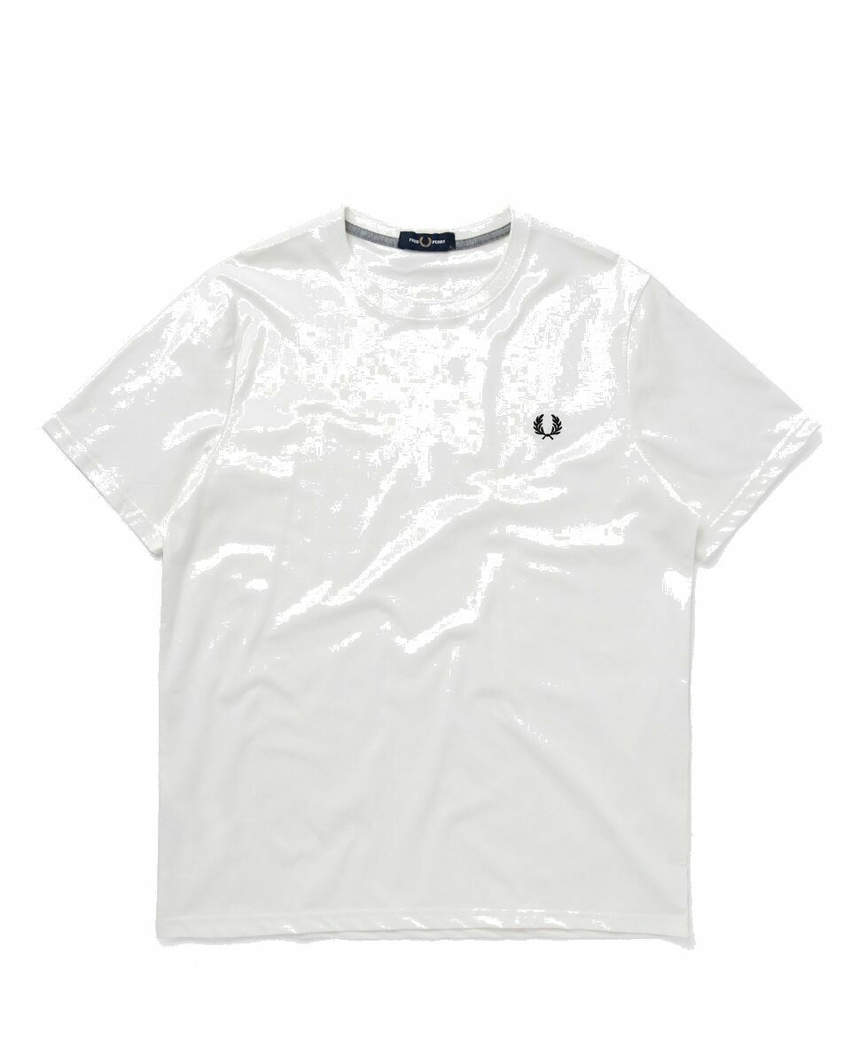 Photo: Fred Perry Crew Neck T Shirt White - Mens - Shortsleeves
