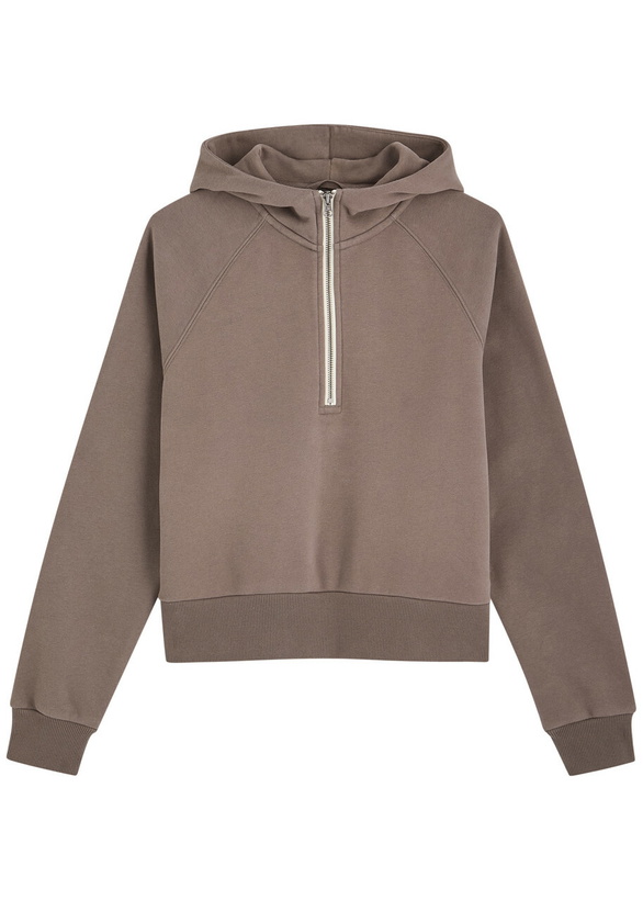 Photo: Vuori Restore Half-zip Hooded Jersey Sweatshirt Mauve
